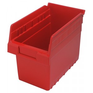 STORE-MAX 8'' Shelf Bin 11-5/8" x 6-5/8" x 8" Red