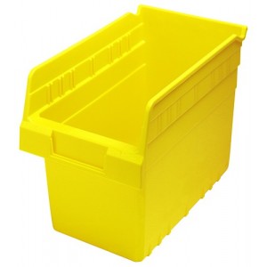 STORE-MAX 8'' Shelf Bin 11-5/8" x 6-5/8" x 8" Yellow