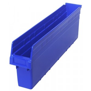 STORE-MAX 8'' Shelf Bin 23-5/8" x 4-3/8" x 8" Blue