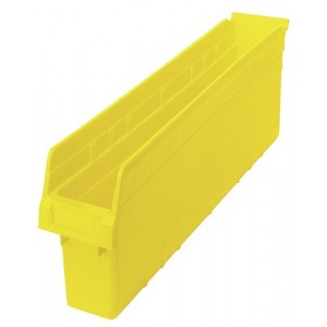 STORE-MAX 8'' Shelf Bin 23-5/8" x 4-3/8" x 8" Yellow