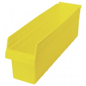 STORE-MAX 8'' Shelf Bin 23-5/8" x 6-5/8" x 8" Yellow