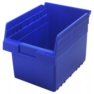 STORE-MAX 8'' Shelf Bin 11-5/8" x 8-3/8" x 8" Blue