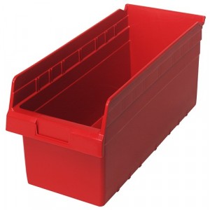 STORE-MAX 8'' Shelf Bin 17-7/8" x 8-3/8" x 8" Red