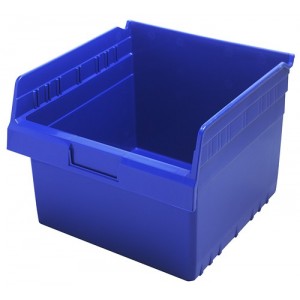 STORE-MAX 8'' Shelf Bin 11-5/8" x 11-1/8" x 8" Blue