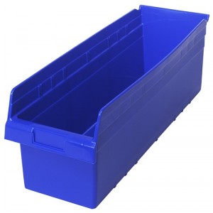 STORE-MAX 8'' Shelf Bin 23-5/8"" x 8-3/8"" x 8"" Blue