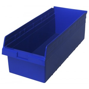 STORE-MAX 8'' Shelf Bin 23-5/8" x 11-1/8" x 8" Blue