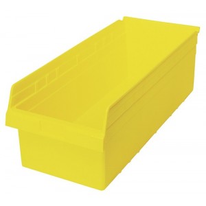 STORE-MAX 8'' Shelf Bin 23-5/8" x 11-1/8" x 8" Yellow