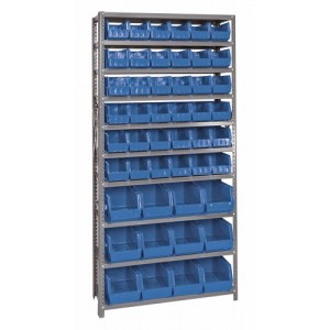 Giant open hopper storage unit 12" x 36" x 75" Blue