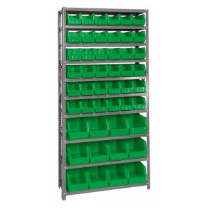 Giant open hopper storage unit 12" x 36" x 75" Green