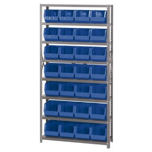 Giant Open Hopper Storage Unit 12" x 36" x 75" Blue