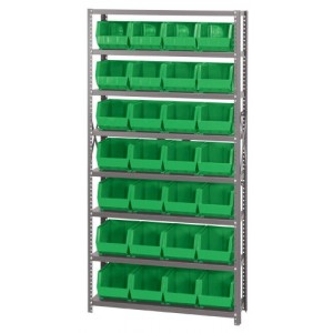 Giant Open Hopper Storage Unit 12" x 36" x 75" Green