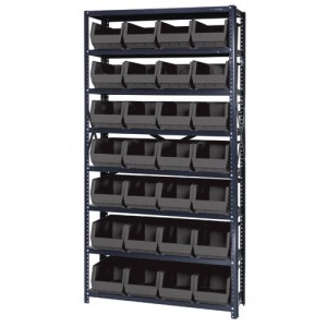 Giant Open Hopper Storage Units 12" x 36" x 75" Black