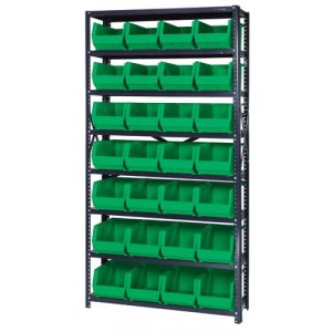 Giant Open Hopper Storage Units 12" x 36" x 75" Green