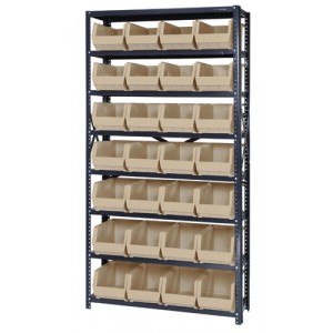 Giant Open Hopper Storage Units 12" x 36" x 75" Ivory