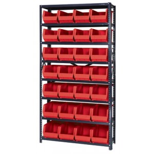 Giant Open Hopper Storage Units 12" x 36" x 75" Red