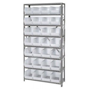 CLEAR-VIEW Hang-and-stack bin 12" x 36" x 75"