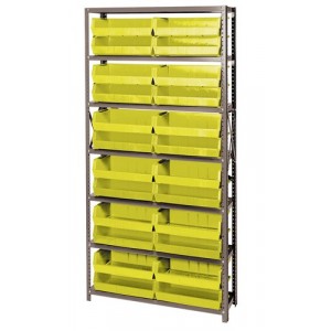 Giant open hopper storage unit 12" x 36" x 75" Yellow