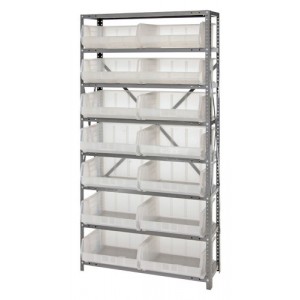 CLEAR-VIEW Hang-and-stack bin 12" x 36" x 75"