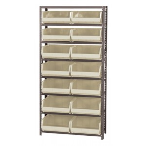 Giant open hopper storage unit 12" x 36" x 75" Ivory