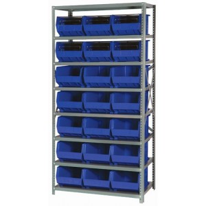 Giant open hopper storage unit 18" x 36" x 75" Blue