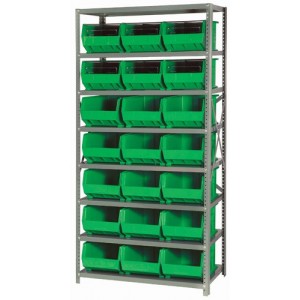 Giant open hopper storage unit 18" x 36" x 75" Green