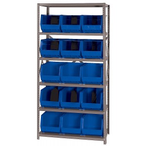 Giant open hopper storage unit 18" x 36" x 75" Blue