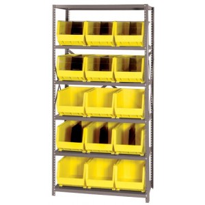 Giant open hopper storage unit 18" x 36" x 75" Yellow