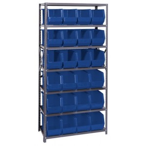 Giant open hopper storage unit 18" x 36" x 75" Blue