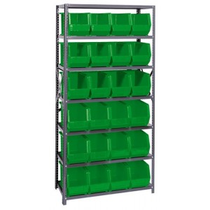 Giant open hopper storage unit 18" x 36" x 75" Green