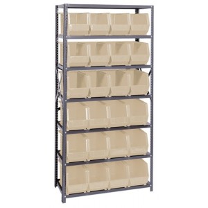 Giant open hopper storage unit 18" x 36" x 75" Ivory