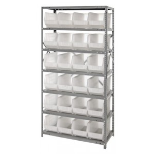 CLEAR-VIEW Hang-and-stack bins 18" x 36" x 75"