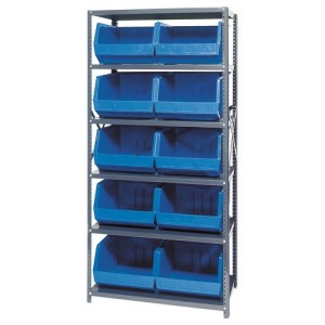 Giant open hopper storage unit 18" x 36" x 75" Blue