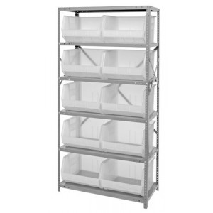 CLEAR-VIEW Hang-and-stack bins 18" x 36" x 75"