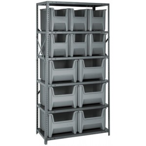 Bin Storage Center 18" x 36" x 75" Gray