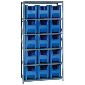 Bin Storage Unit 18" x 36" x 75" Blue