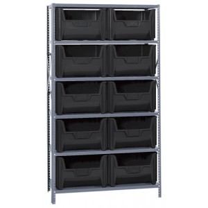 Bin Storage Center 18" x 42" x 75" Black