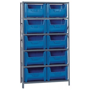Bin Storage Center 18" x 42" x 75" Blue