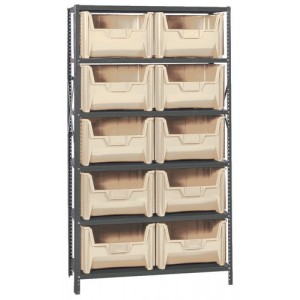 Bin Storage Center 18" x 42" x 75" Ivory