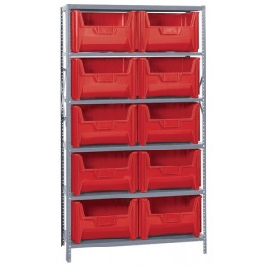 Bin Storage Center 18" x 42" x 75" Red