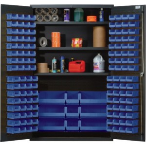 All-Welded Bin Cabinet 48" x 24" x 78" Blue