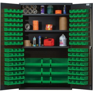 All-Welded Bin Cabinet 48" x 24" x 78" Green