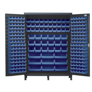 All-Welded Bin Cabinet 60" x 24" x 84" Blue