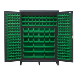 All-Welded Bin Cabinet 60" x 24" x 84" Green