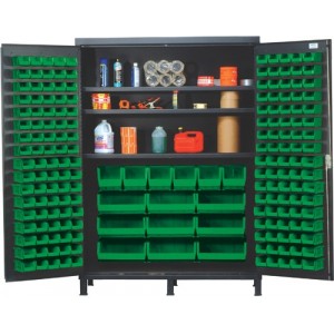All-Welded Bin Cabinet 60" x 24" x 84" Green