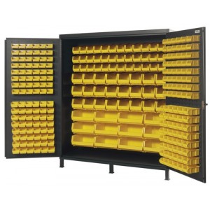 All-Welded Bin Cabinet 72" x 24" x 84" Yellow