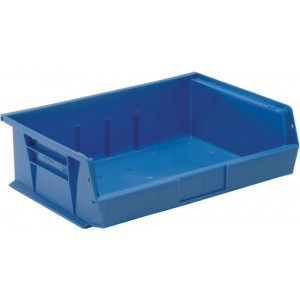 Ultra Stack and Hang Bin 10-7/8"" x 16-1/2"" x 5"" Blue