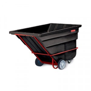 Rotomolded Tilt Truck, Rectangular, Plastic, 2300-lb Cap., Black