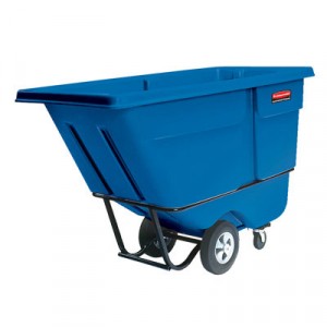 Rotomolded Tilt Truck, Rectangular, Plastic, 1250-lb Cap., Blue