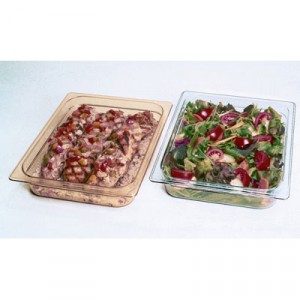 Hot Food Pans, 1 2/3qt, 6 3/8w x 6 7/8d x 4h, Amber