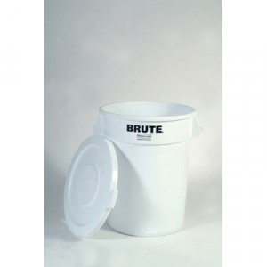 Round Brute Flat Top Lid, 22 1/4x1 5/8, White